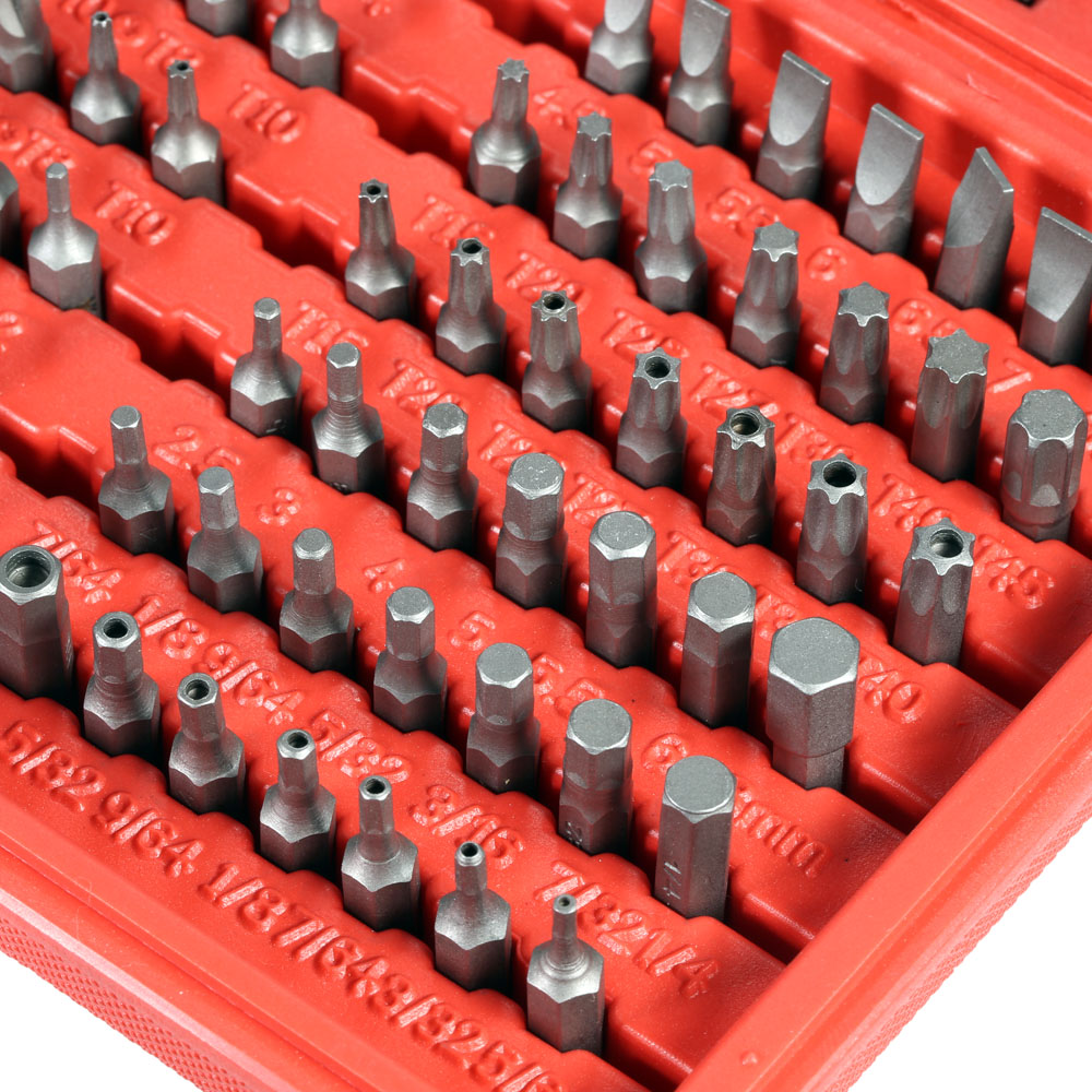 100pcs set Professional Screwdriver Bits Set Sturdy Chrome Vanadium Steel Screwdriver Head Set Torx Hex Bit Set with Case