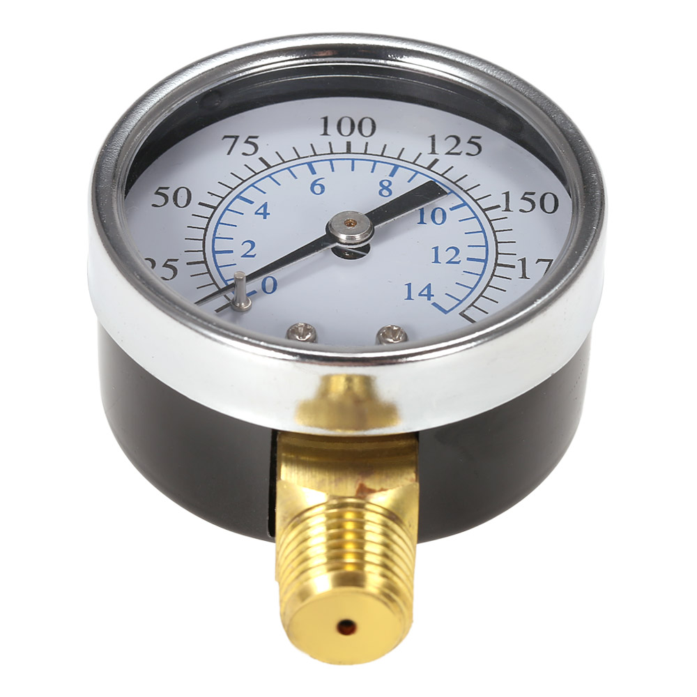 50mm 0~200psi 0~14bar Pool Filter Water Pressure Dial Hydraulic Pressure Gauge Meter Manometer 1 4 NPT Thread manometre pression