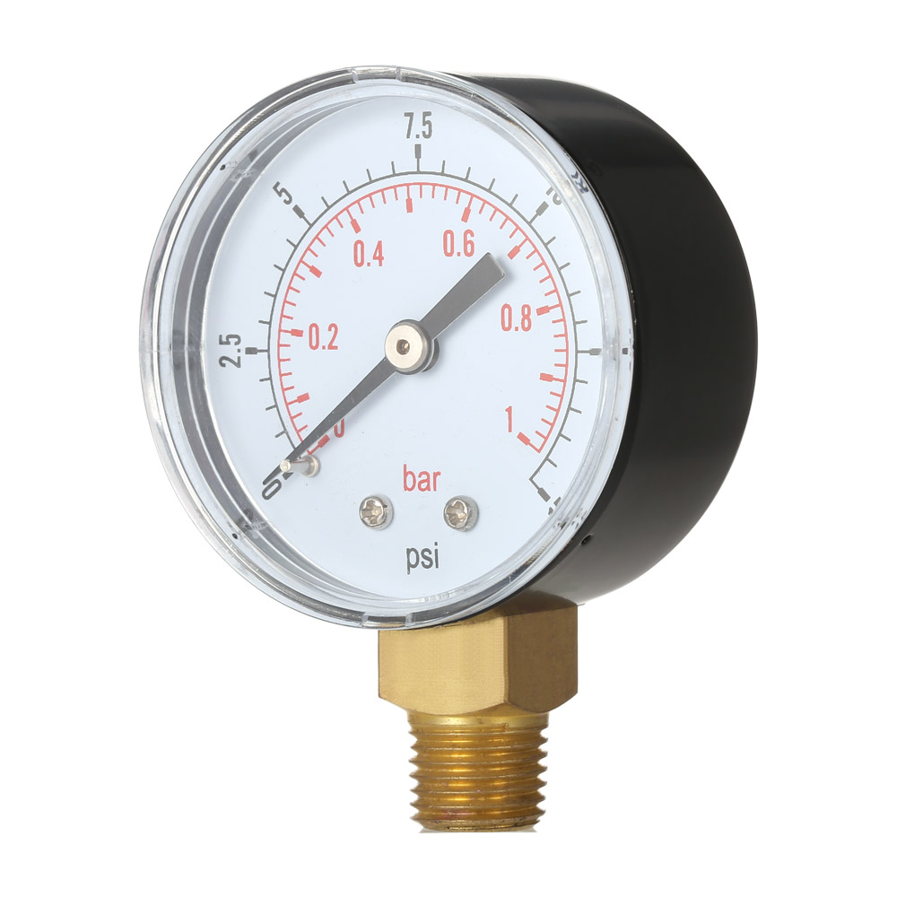 50mm manometer 0~15psi 0~1bar Water Pressure Dial Hydraulic Pressure Gauge Meter Manometer 1 4 NPT Thread manometre pression