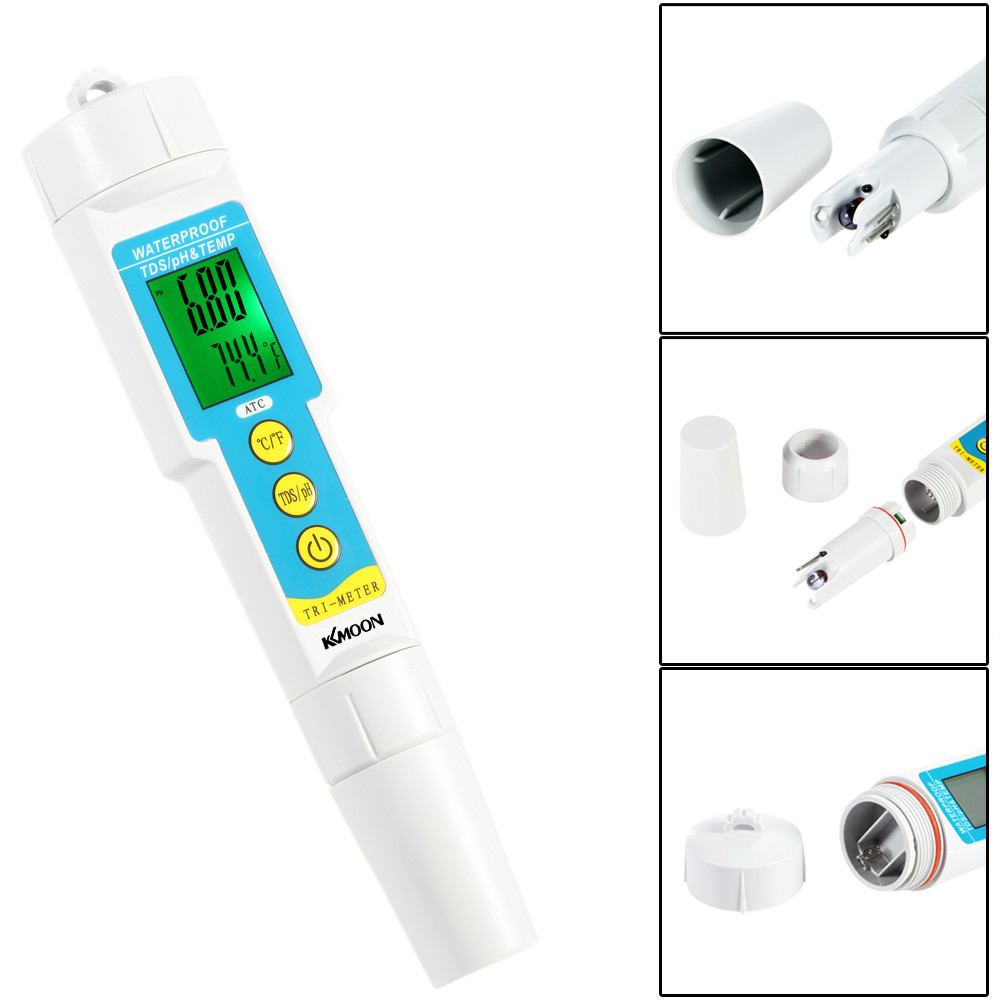 3 in 1 Water Quality Tester Drink Water Quality Analyser TDS PH Meter for Aquarium Multi parameter Water pH Monitor Acidometer