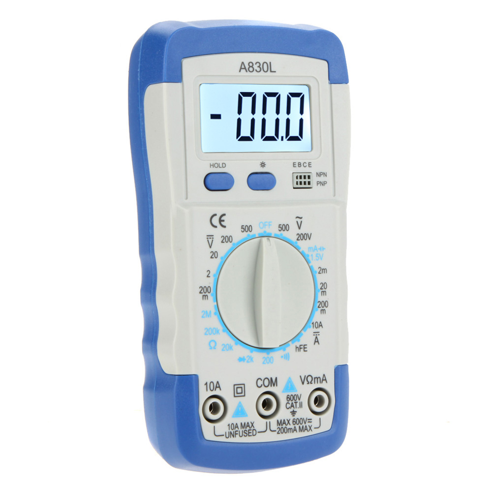 Digital Multimeter A830L Pocket size DMM Ammeter Voltmeter Ohmmeter hFE Tester electrician multimetro diagnostic tool w LCD