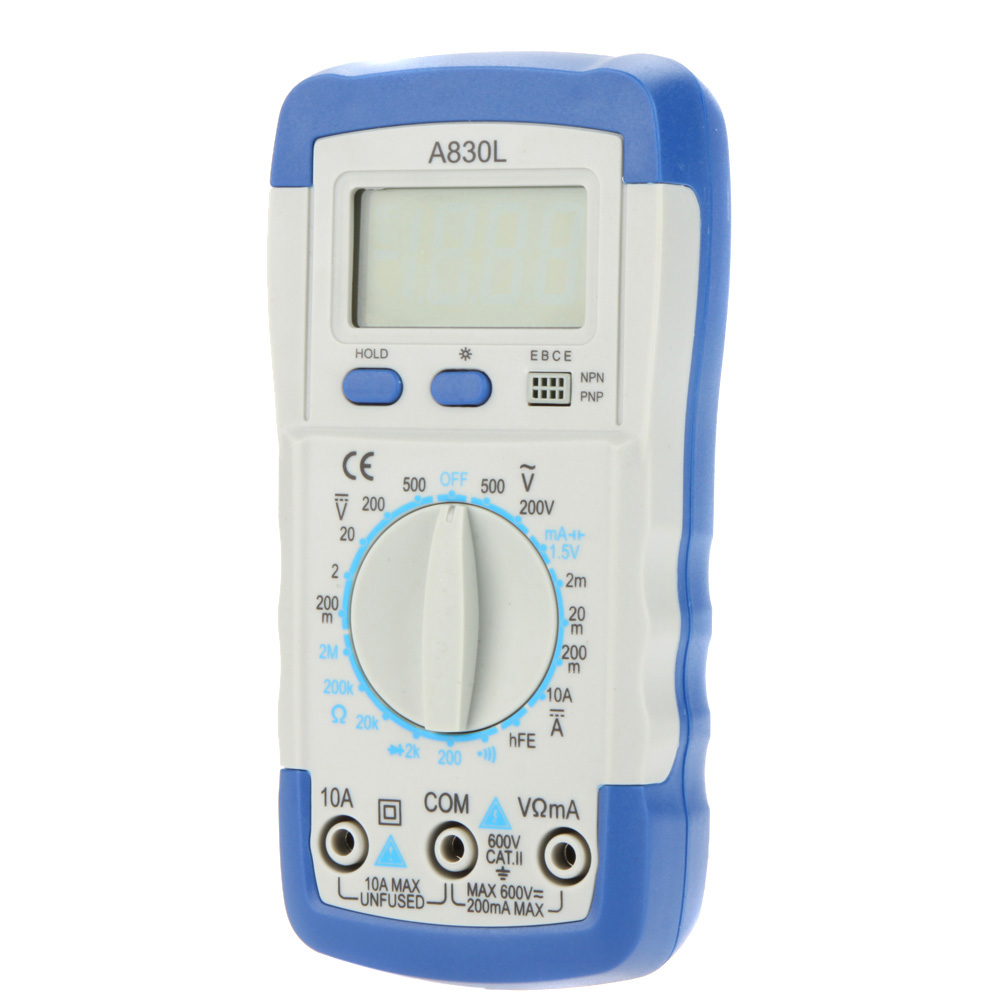 Digital Multimeter A830L Pocket size DMM Ammeter Voltmeter Ohmmeter hFE Tester electrician multimetro diagnostic tool w LCD