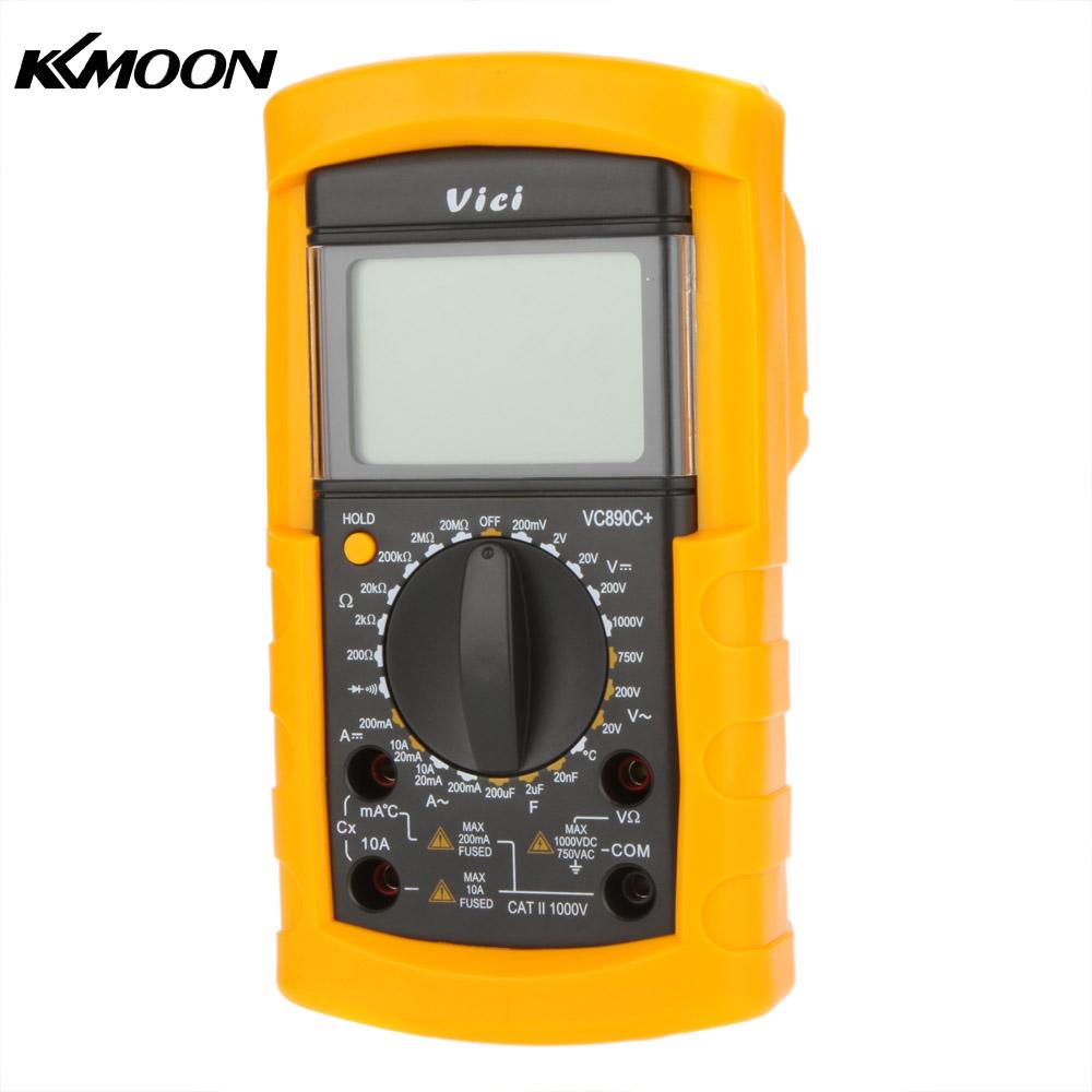 Digital Multimeter DMM Ammeter Voltmeter Ohmmeter W Capacitance Temperature Test Vici VICHY VC890C Digital Multimeter