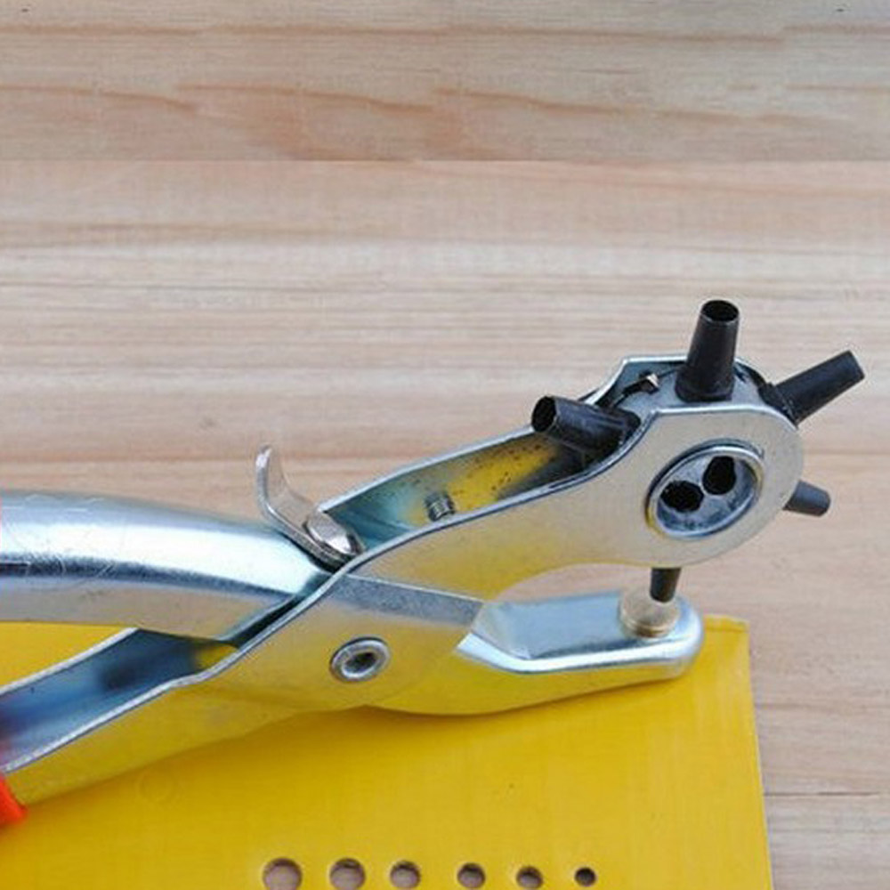 Hole Punching Machine 9 Punch Plier Round Hole Perforator Tool Make Hole Puncher for Watchband Cards Leather Belt