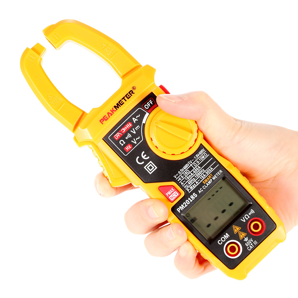 Smart Electrician Diagnostic tool Digital AC Current Tongs Clamp Meter LCD Multimeter Voltage Resistance Continuity Measurer