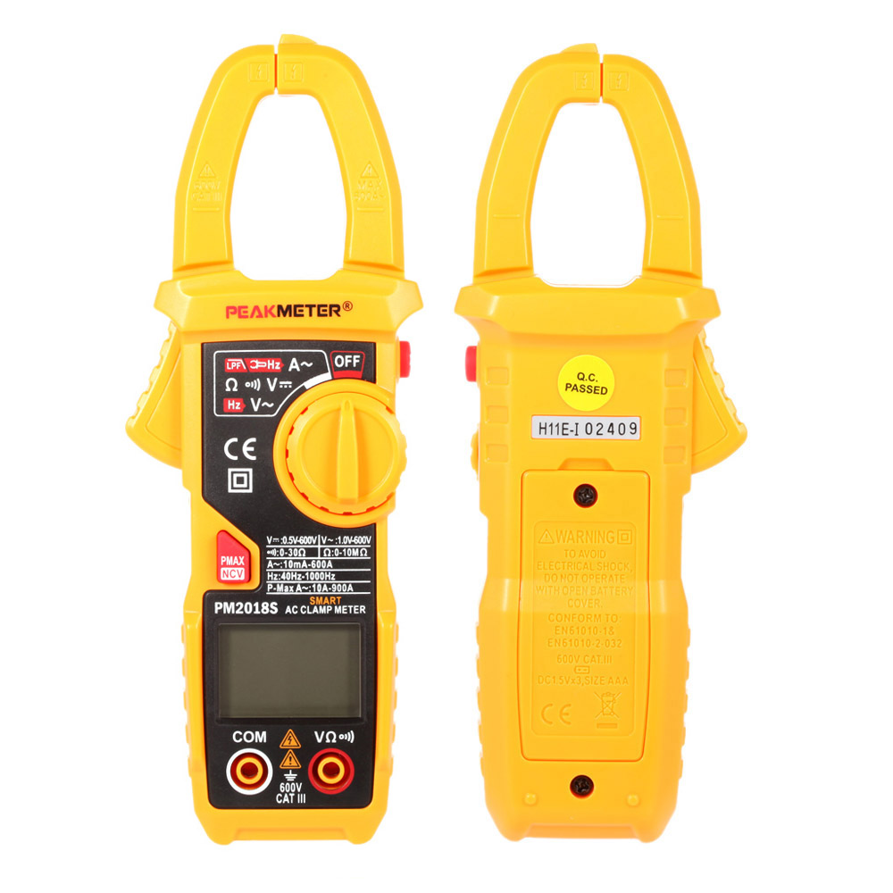 Smart Electrician Diagnostic tool Digital AC Current Tongs Clamp Meter LCD Multimeter Voltage Resistance Continuity Measurer