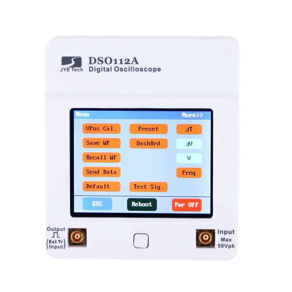 Portable Touch Screen Mini Digital Oscilloscope DSO 112A TFT USB Oscilloscope Interface 2MHz 5Msps