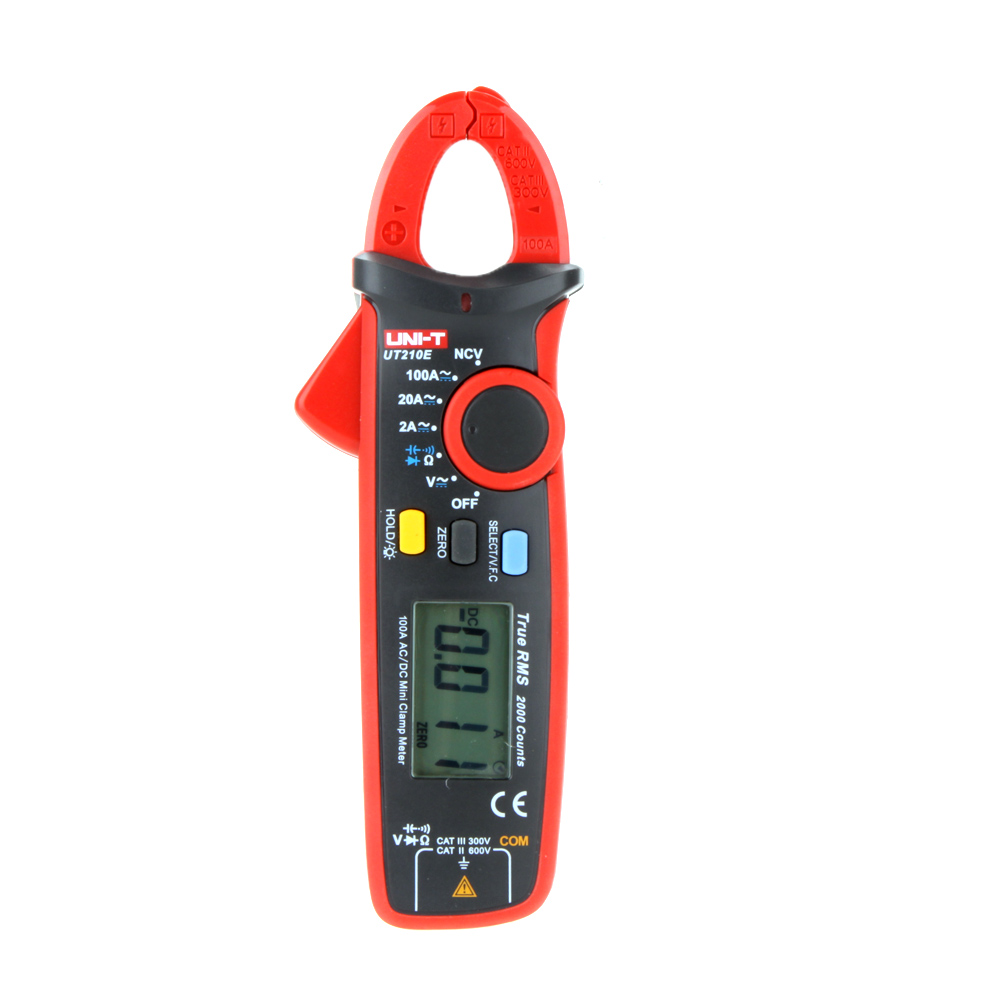 UNI T UT210E True RMS AC DC Mini Clamp Meters Multimeter Current tongs w Capacitance Tester Digital Earth Ground Megohmmeter