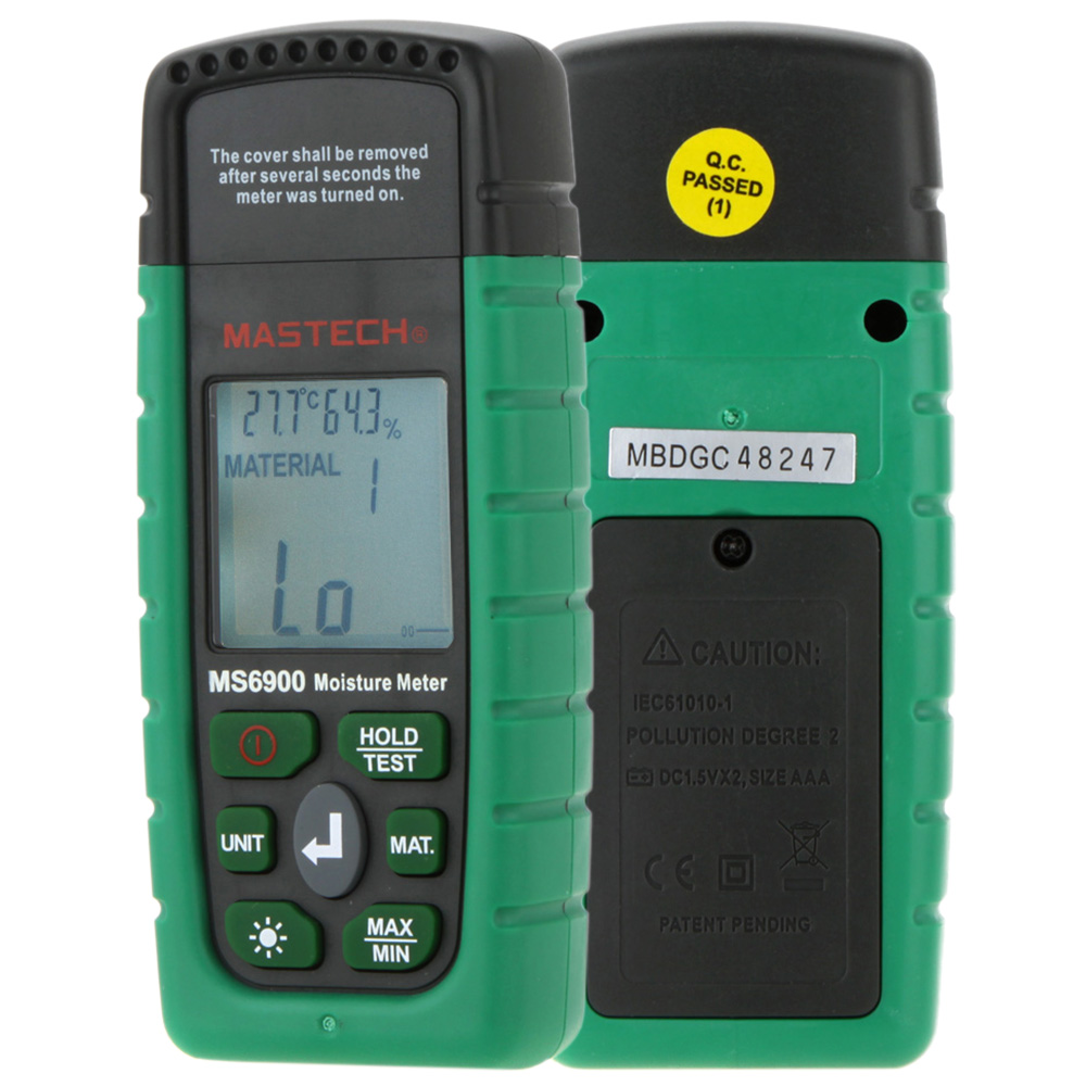 Mastech MS6900 higrometre Mini Digital Moisture Meter Wood Lumber Concrete Buildings Humidity Tester with LCD Display