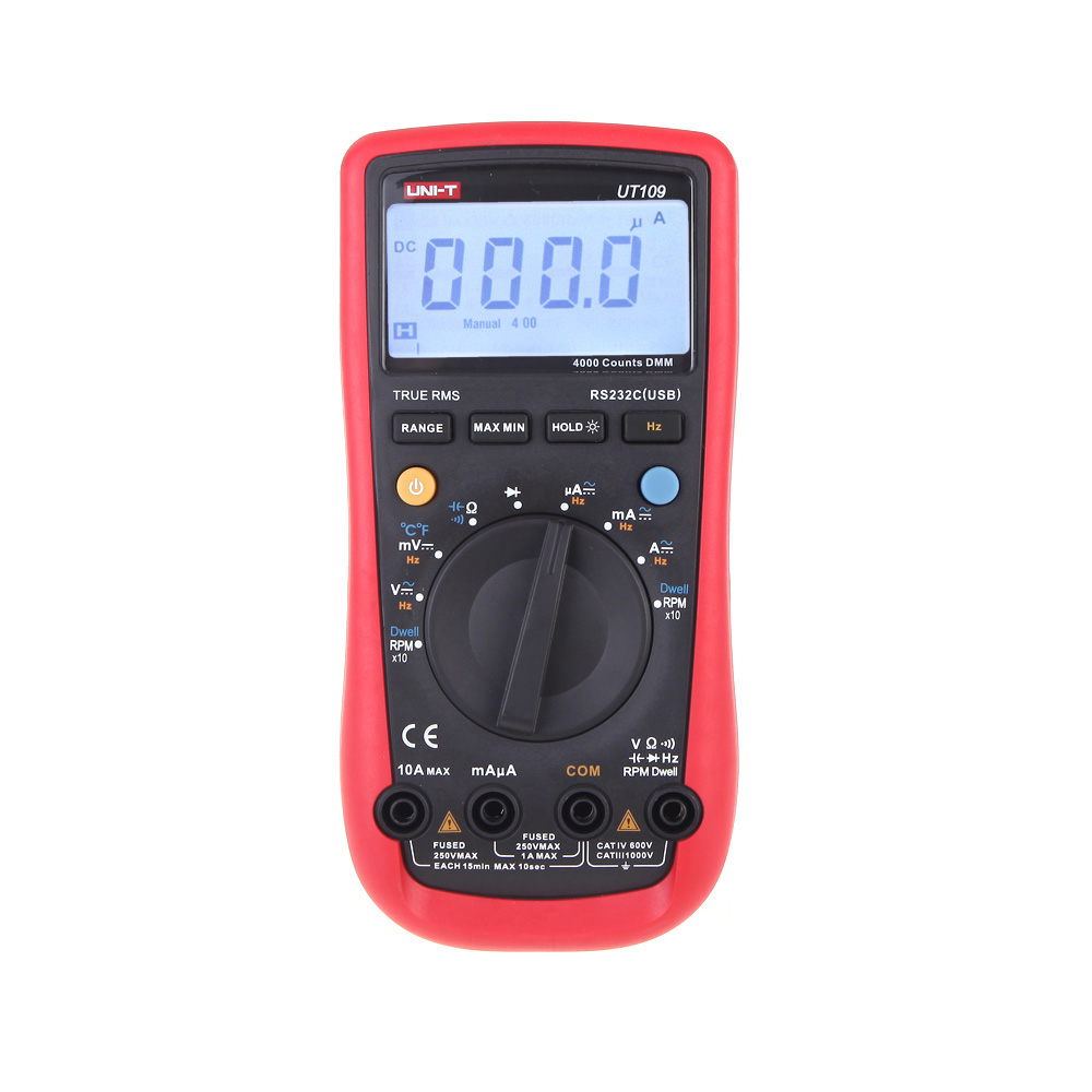 Auto Range Automotive Multi Purpose Meter Automotive Multimeter Tester with Dwell Tach RPM Measurement UNI T UT109