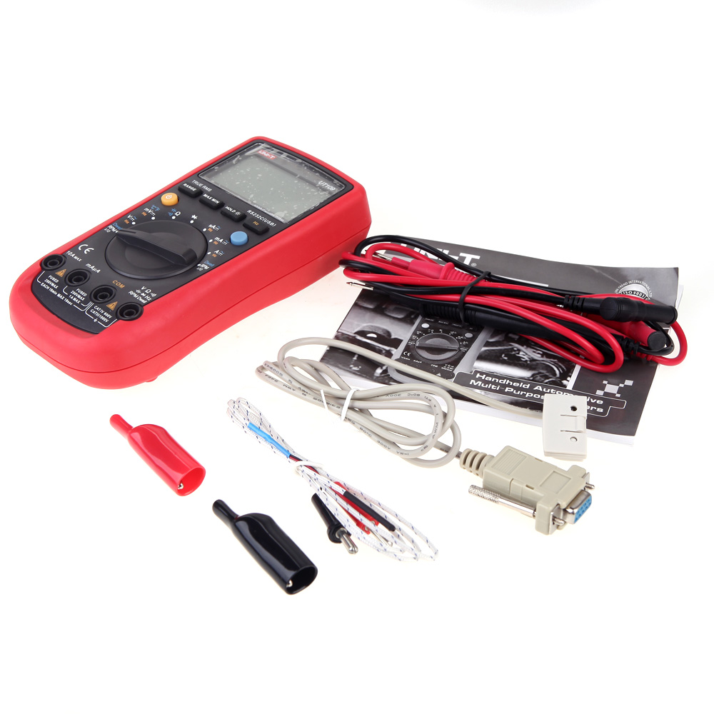 Auto Range Automotive Multi Purpose Meter Automotive Multimeter Tester with Dwell Tach RPM Measurement UNI T UT109