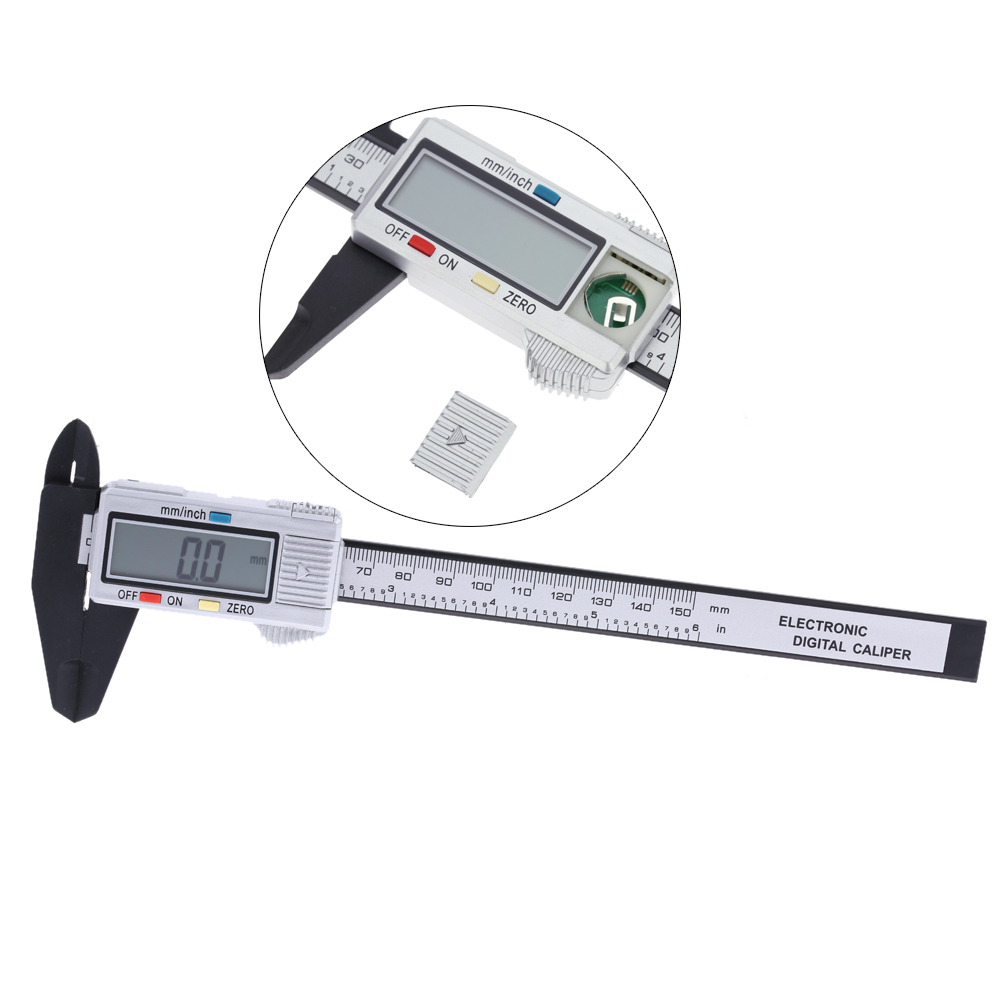 6 professional Digital Gauge Vernier Caliper Fiberglass Electronic Callipers feeler gauge LCD paquimetro 150mm Measuring Tool