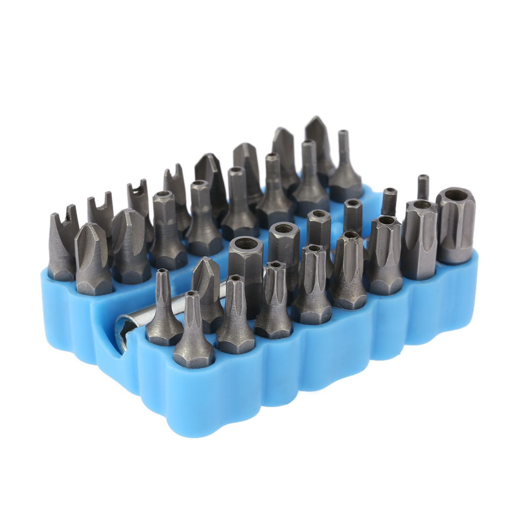 33pcs set Chrome Vanadium Steel Magnetic Screwdriver Head Set Professional Star Hex Spanner Torx Screwdriver Bit Set with Holder