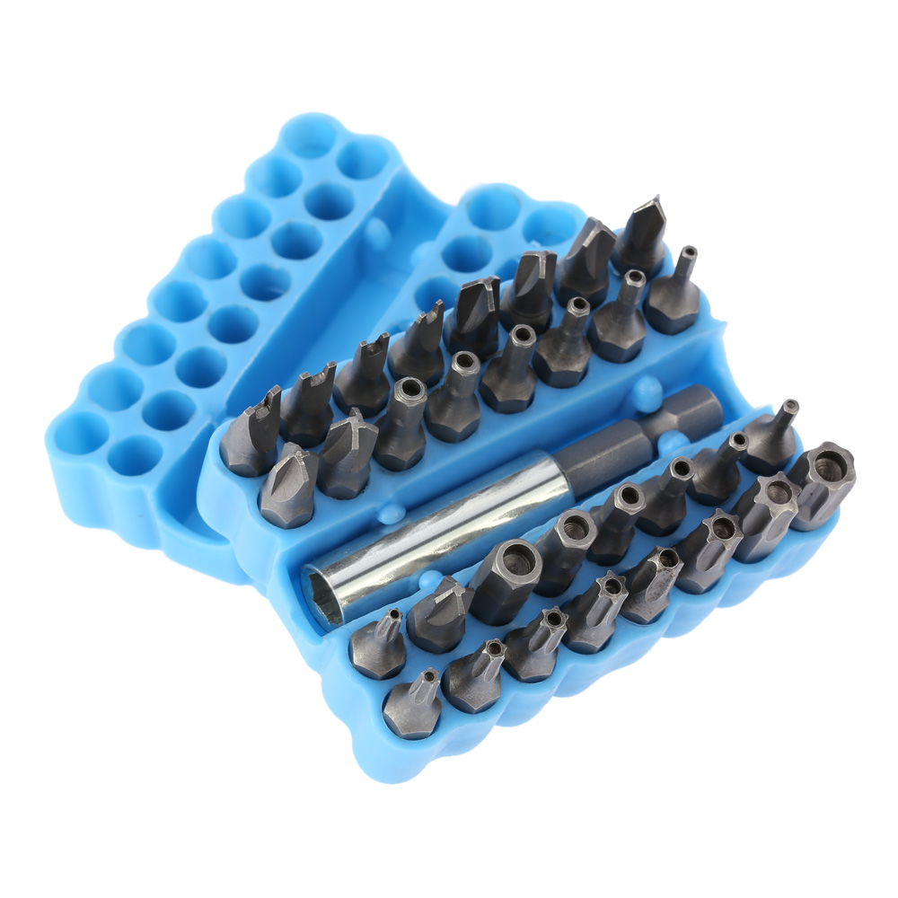 33pcs set Chrome Vanadium Steel Magnetic Screwdriver Head Set Professional Star Hex Spanner Torx Screwdriver Bit Set with Holder