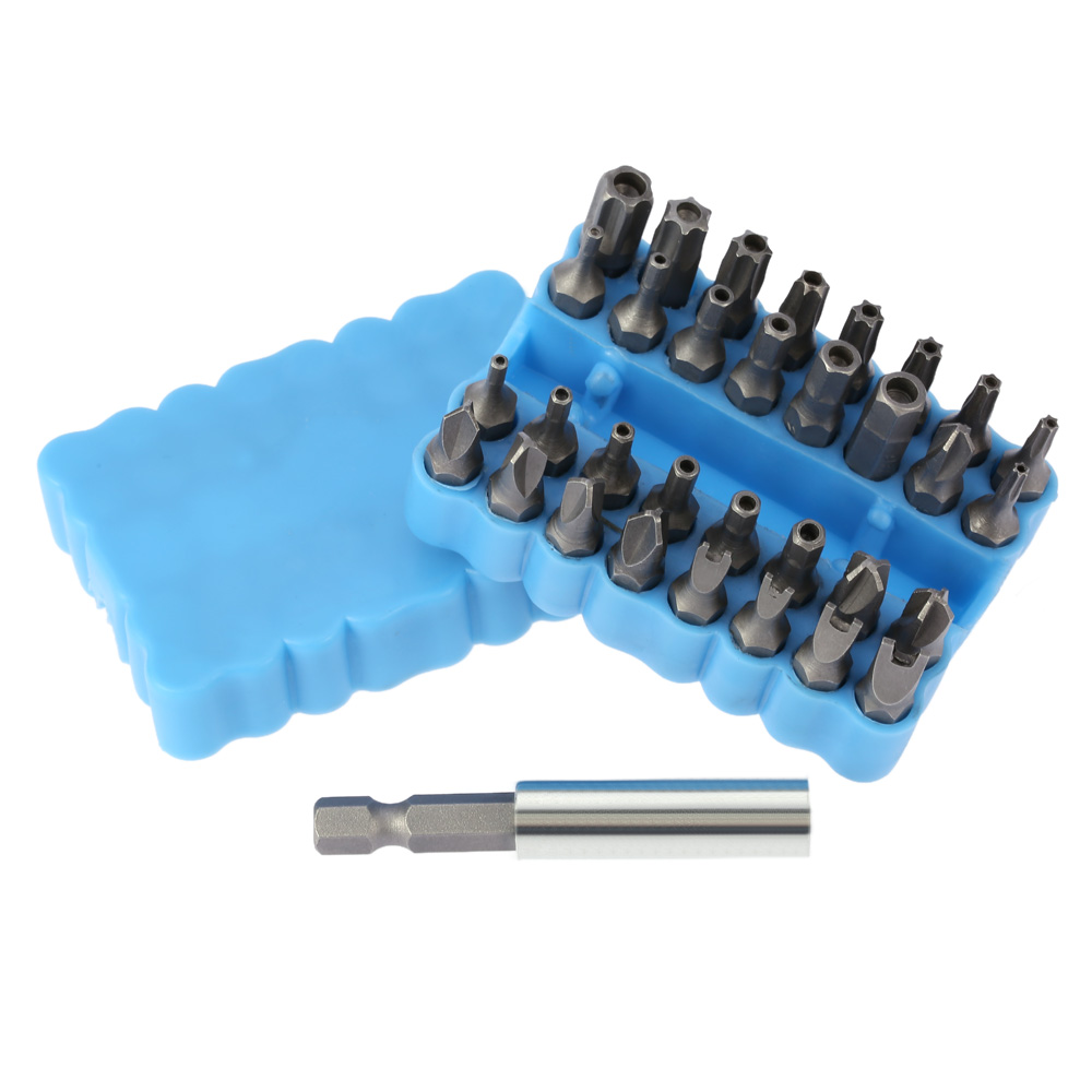 33pcs set Chrome Vanadium Steel Magnetic Screwdriver Head Set Professional Star Hex Spanner Torx Screwdriver Bit Set with Holder