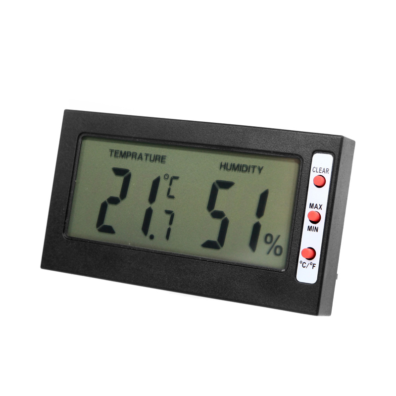New Arrival Electronic Digital LCD C F Thermometer Hygrometer Max Min Memory Celsius Fahrenheit Thermostat Temperature Tester