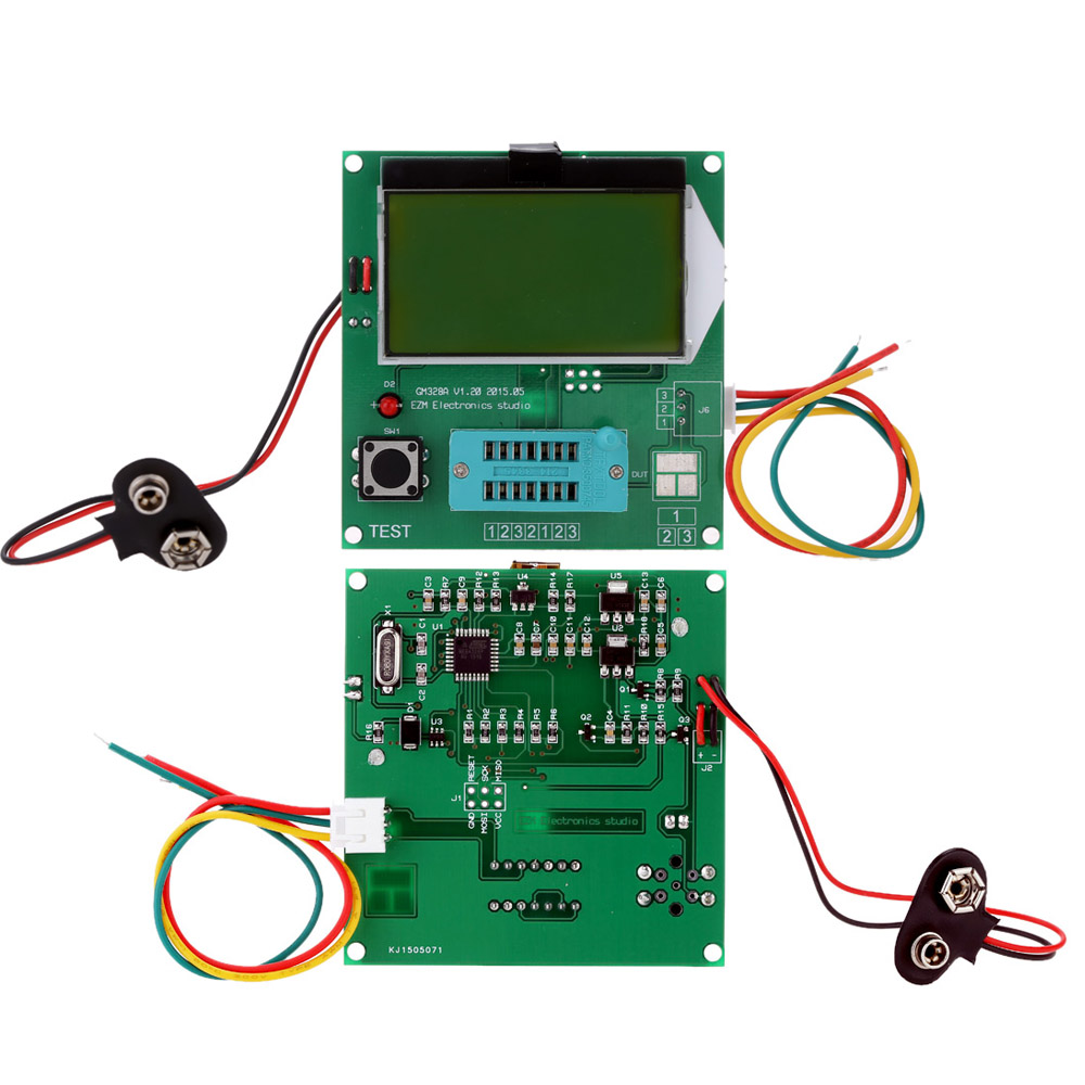 Functional Transistor Tester Frequency Square Wave Signal Generator LCD Diode Triode Capacitance ESR Meter for MOS PNP NPN L C R