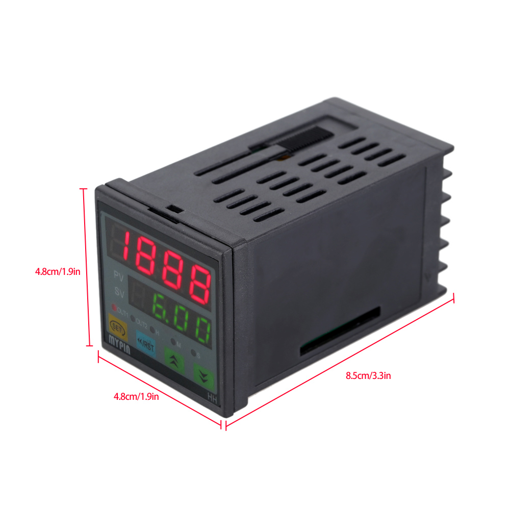 90 260V AC DC Digital Timer 4 Digit Display Alarm Clock Countdown Time Counter Chronograph Relay Output 1 Alarm