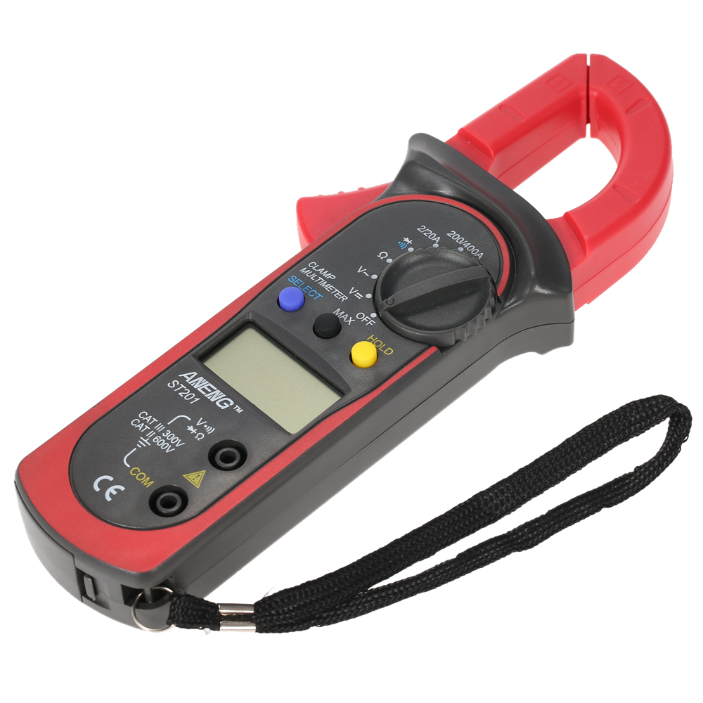 Handheld Digital LCD Display Clamp Meter Multimeter AC DC Voltage AC Current Resistance Diode Continuity Measuring Data Hold