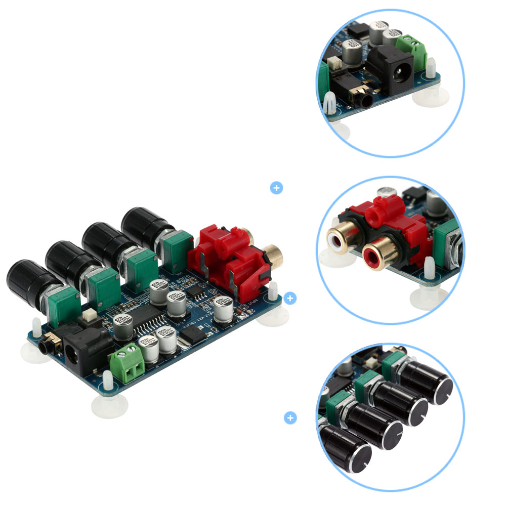 LM1036+NE5532 Quality Sounds Preamplifier Stereo Pre amp Preamplifier Tone Board DIY Audio Amplifier Board for Background Music