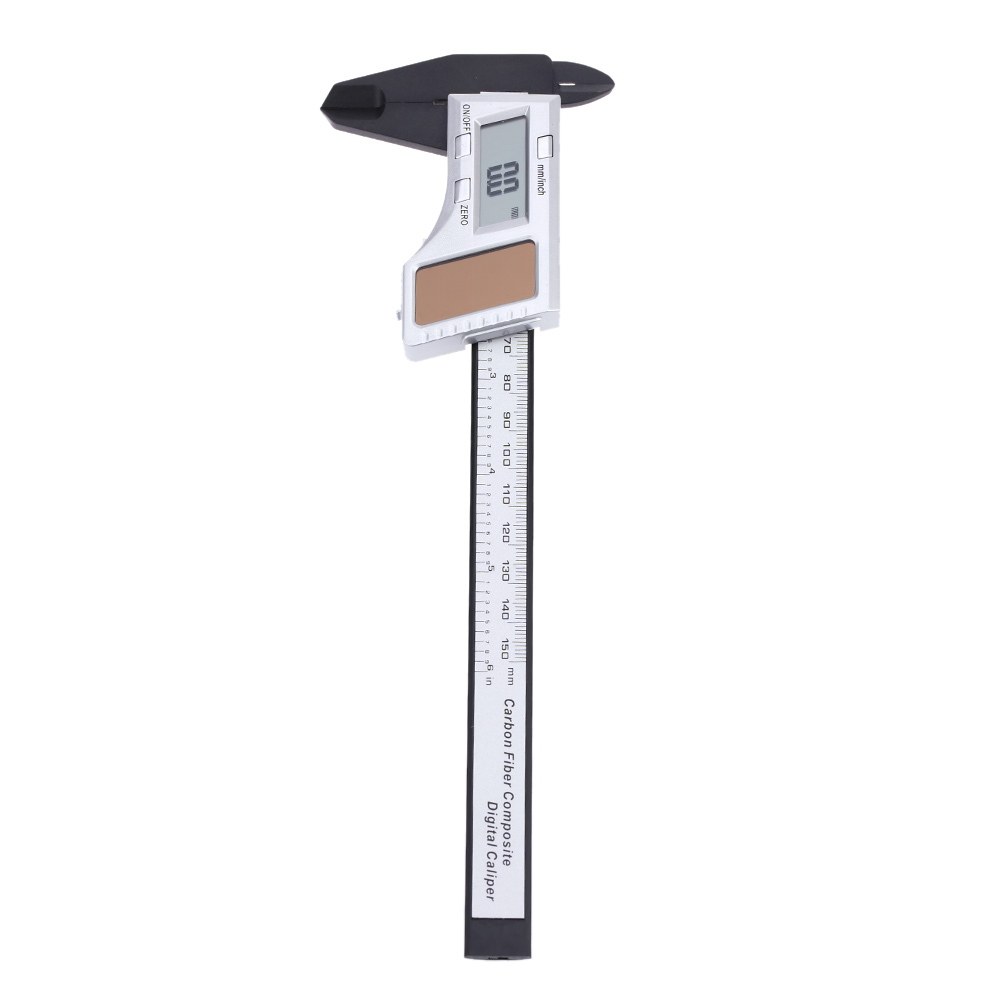 6 Solar Powered Digital Vernier Caliper feeler gauge Fiberglass LCD Electronic Callipers digital paquimetro150mm Measuring Tool