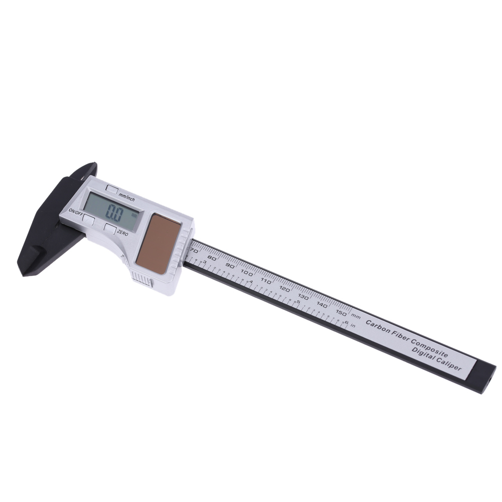 6 Solar Powered Digital Vernier Caliper feeler gauge Fiberglass LCD Electronic Callipers digital paquimetro150mm Measuring Tool