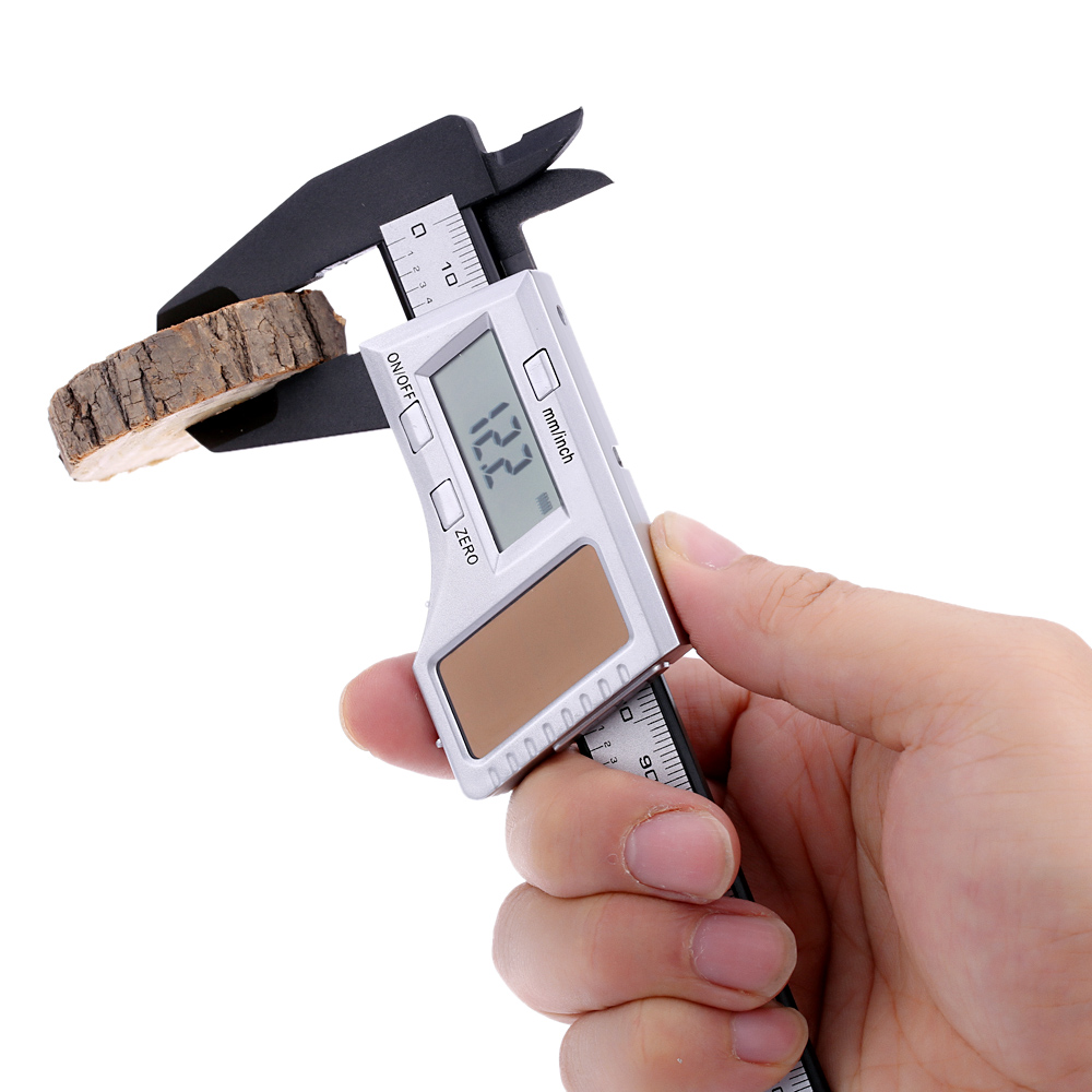 6 Solar Powered Digital Vernier Caliper feeler gauge Fiberglass LCD Electronic Callipers digital paquimetro150mm Measuring Tool