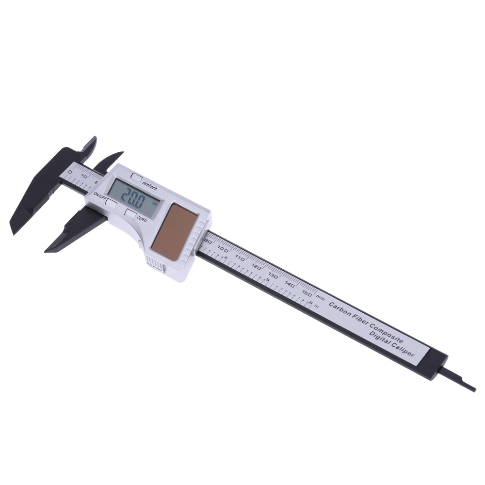 6 Solar Powered Digital Vernier Caliper feeler gauge Fiberglass LCD Electronic Callipers digital paquimetro150mm Measuring Tool