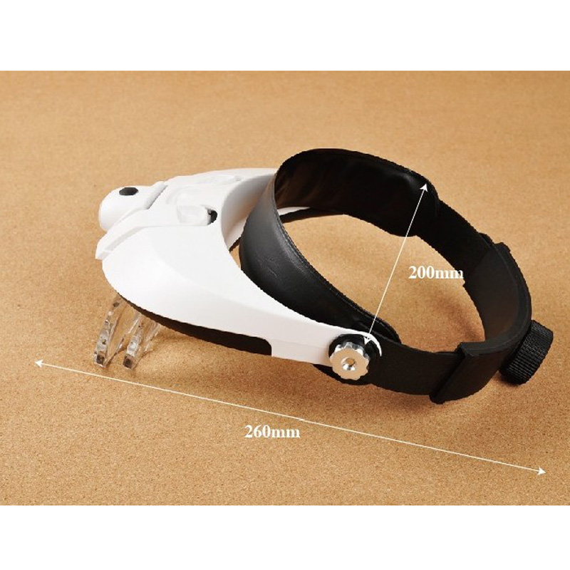 11x 2LED Head Mounted Illuminating Magnifier Adjustable microscope lupa Magnifying Glass with Light Head Wearing Loupe