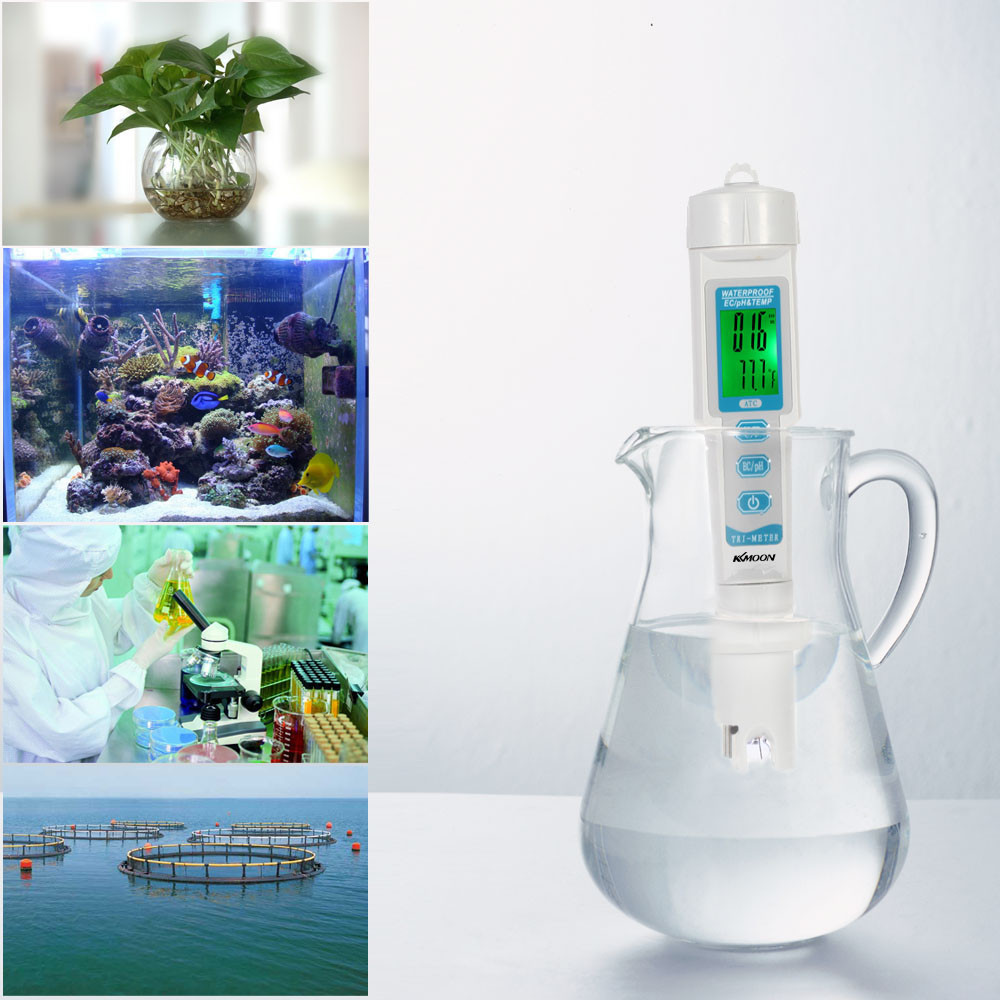 3 in 1 Water Quality Tester ph meter for aquarium Water Monitor Pen Type EC TEMP Meter Acidometer Drink Water Quality Analyser