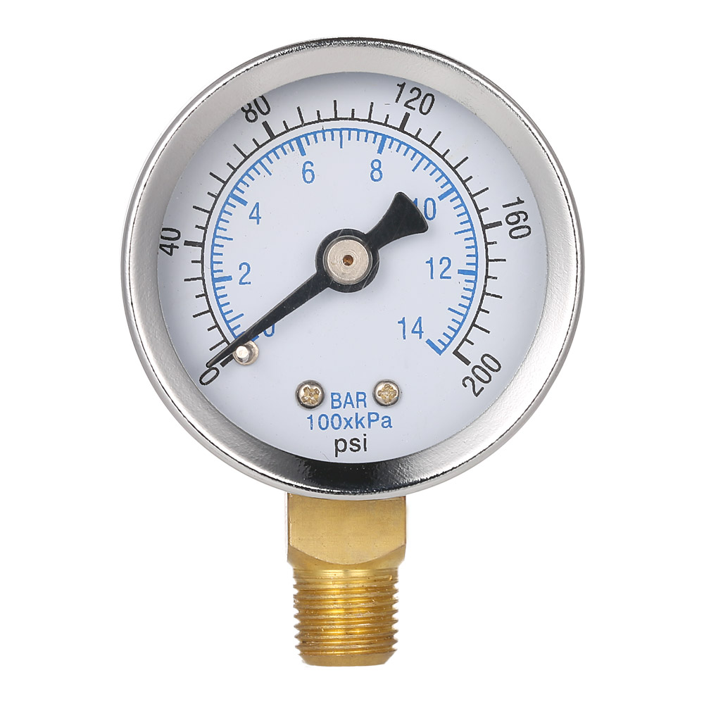 manometer Pool Filter Water Pressure manometre pression Pressure Gauge Meter Manometer 1 8 NPT Thread 40mm 0~200psi 0~14bar