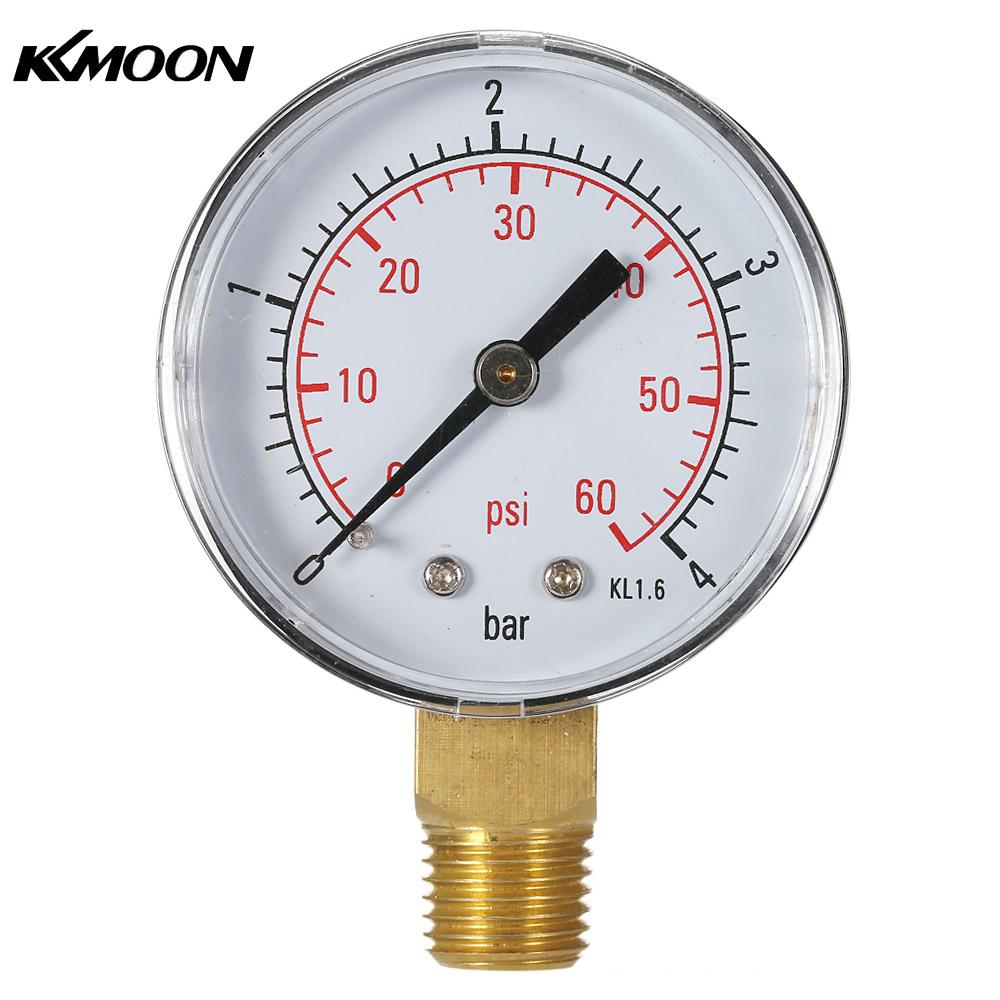 50mm manometer Pool Filter Water Pressure Dial Hydraulic Pressure Gauge manometre pression 1 4 BSPT Thread 0~60psi 0~4bar