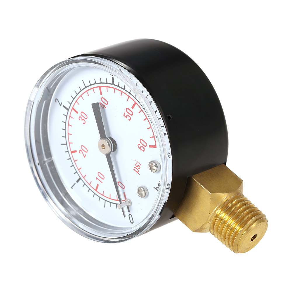 50mm manometer Pool Filter Water Pressure Dial Hydraulic Pressure Gauge manometre pression 1 4 BSPT Thread 0~60psi 0~4bar