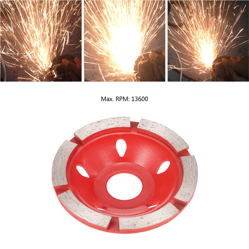 80mm 3.15 Diamond Segment Grinding Wheel Fan Shape Single Row Grinder Concrete Granite Ceramics Terrazzo Marble Grind Disc