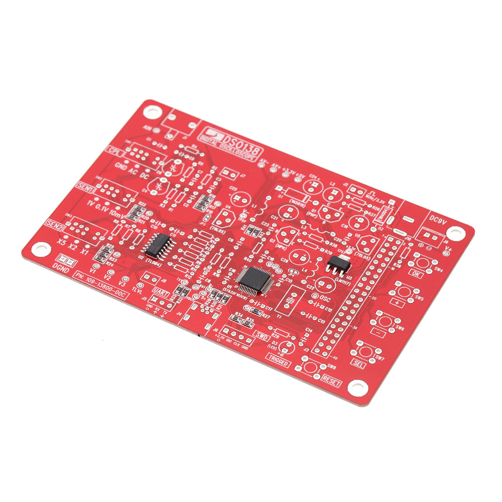 DSO138 2.4 TFT Handheld Pocket size Digital Oscilloscope Kit SMD Soldered + Acrylic DIY Case Cover Shell for DSO138