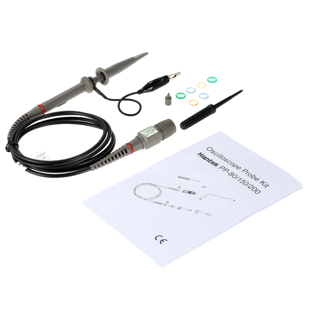 Hantek Max.600V DC 100MHz Oscilloscope Clip Probe Peak AC x1 x10 Oscilloscope Probe Digital Oscilloscope Accessories