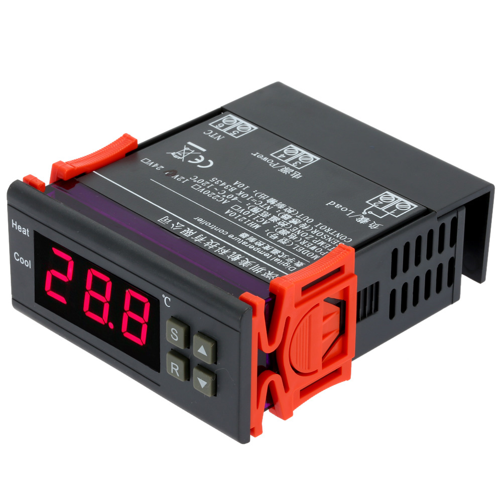 10A 12V Digital Temperature Controller thermometer Thermocouple Sensor LCD Mini Temperature Controller 40~120 Celsius Degree