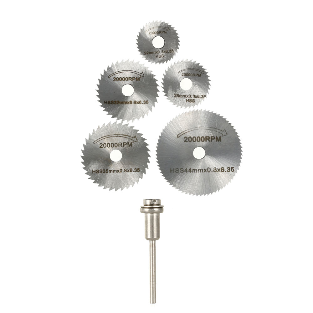 5pcs Dremel Tools Rotary Blades Cutting Discs Mandrel Cut off Circular Saw for Dremel Rotary Tool Electric Grinding Accessories