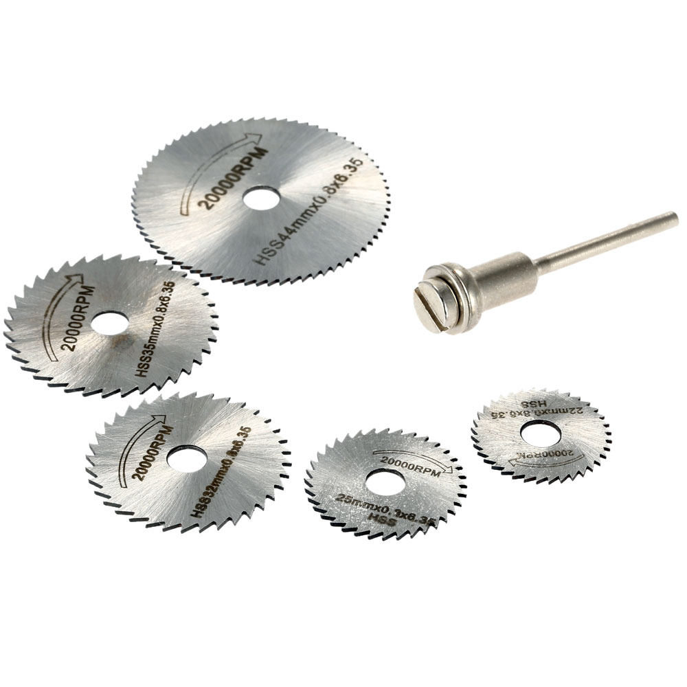 5pcs Dremel Tools Rotary Blades Cutting Discs Mandrel Cut off Circular Saw for Dremel Rotary Tool Electric Grinding Accessories