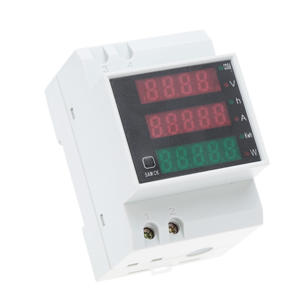 AC80 300V 100A Multi functional Voltmeter Ammeter Digital Din Rail Current voltimetro Power diagnostic tool digital amperimetro