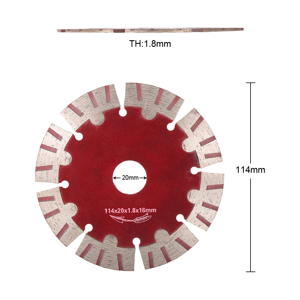 Diamond Saw Blade dremel rotary tool multitool saw blade Wall Cutting For Angle Grinder 114x1.8x20mm 5A Dry Cutting Segmented