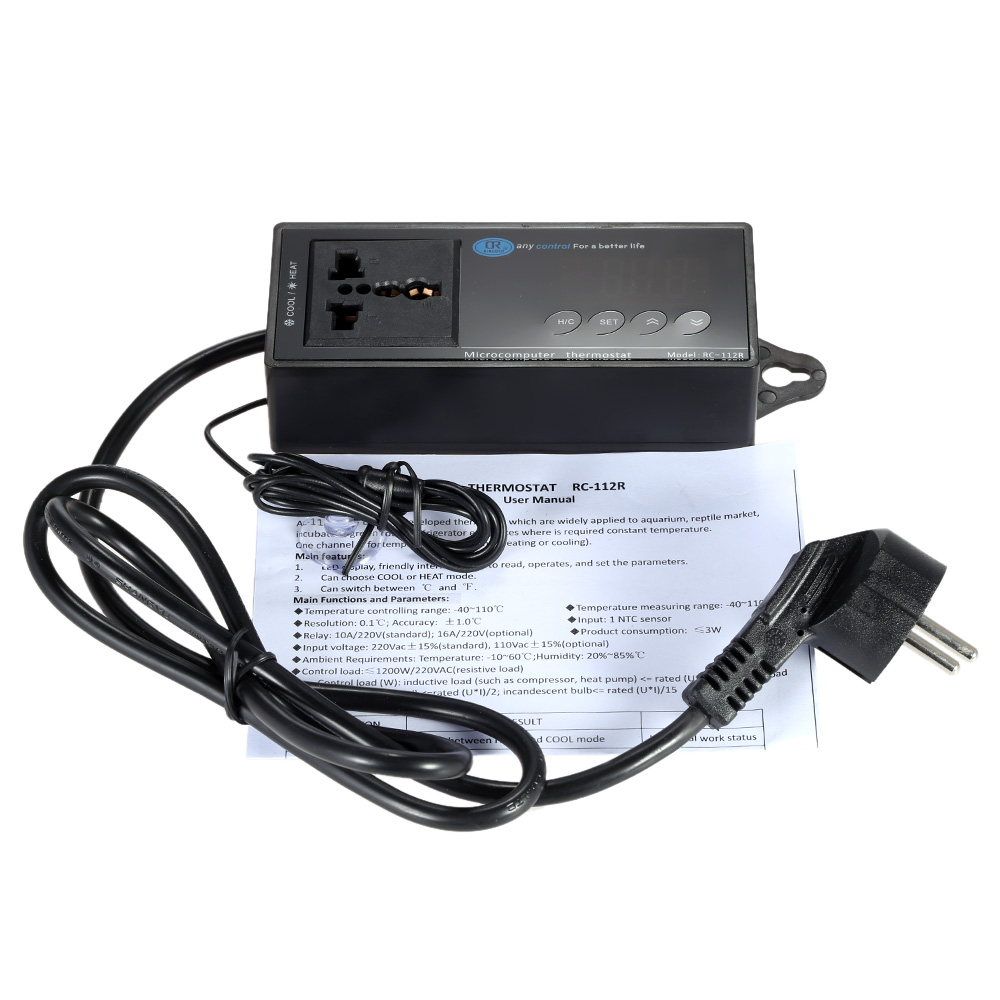 Digital thermometer Industrial thermal regulator Temperature Controller thermostat for Aquarium Incubator Reptile 40 110 degree
