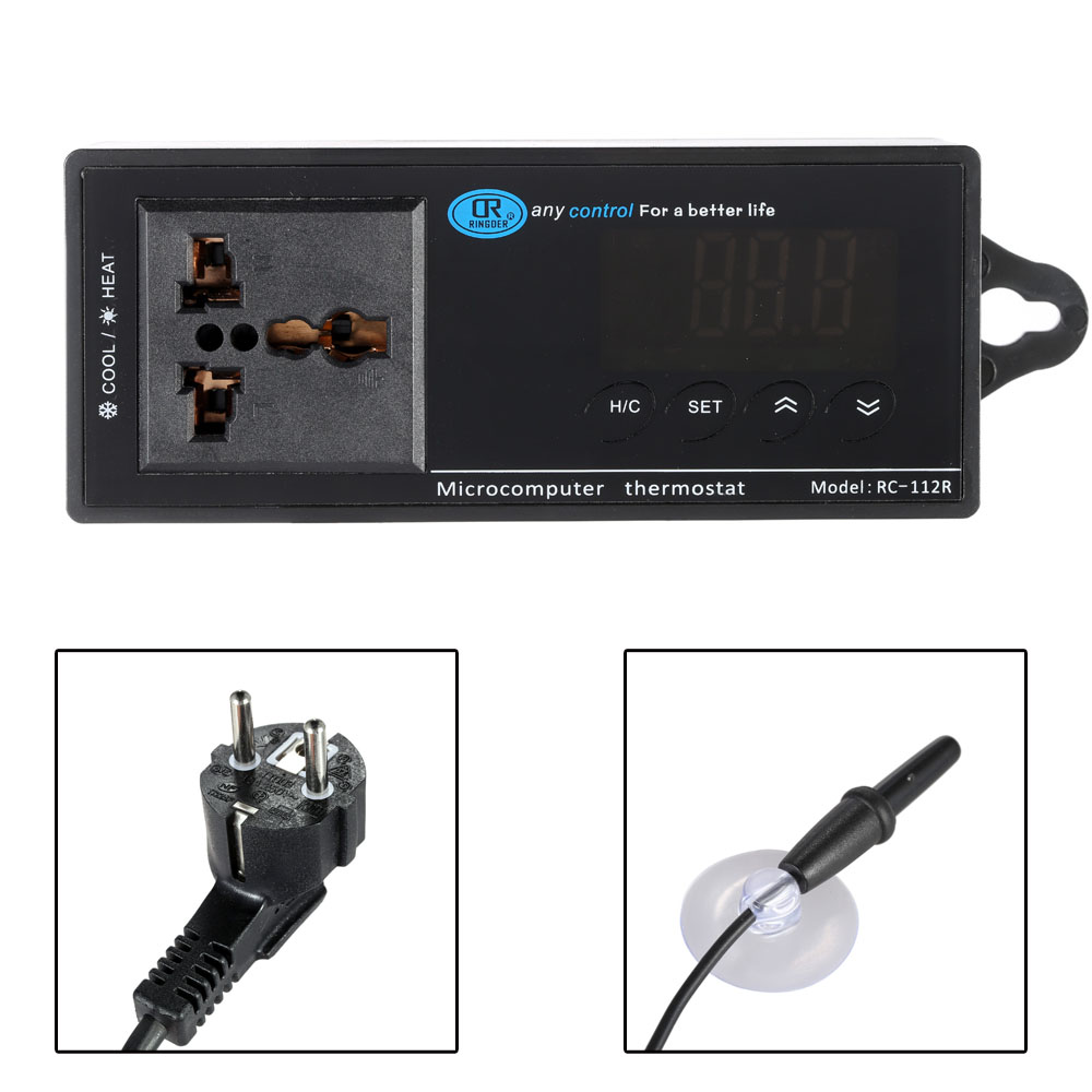 Digital thermometer Industrial thermal regulator Temperature Controller thermostat for Aquarium Incubator Reptile 40 110 degree