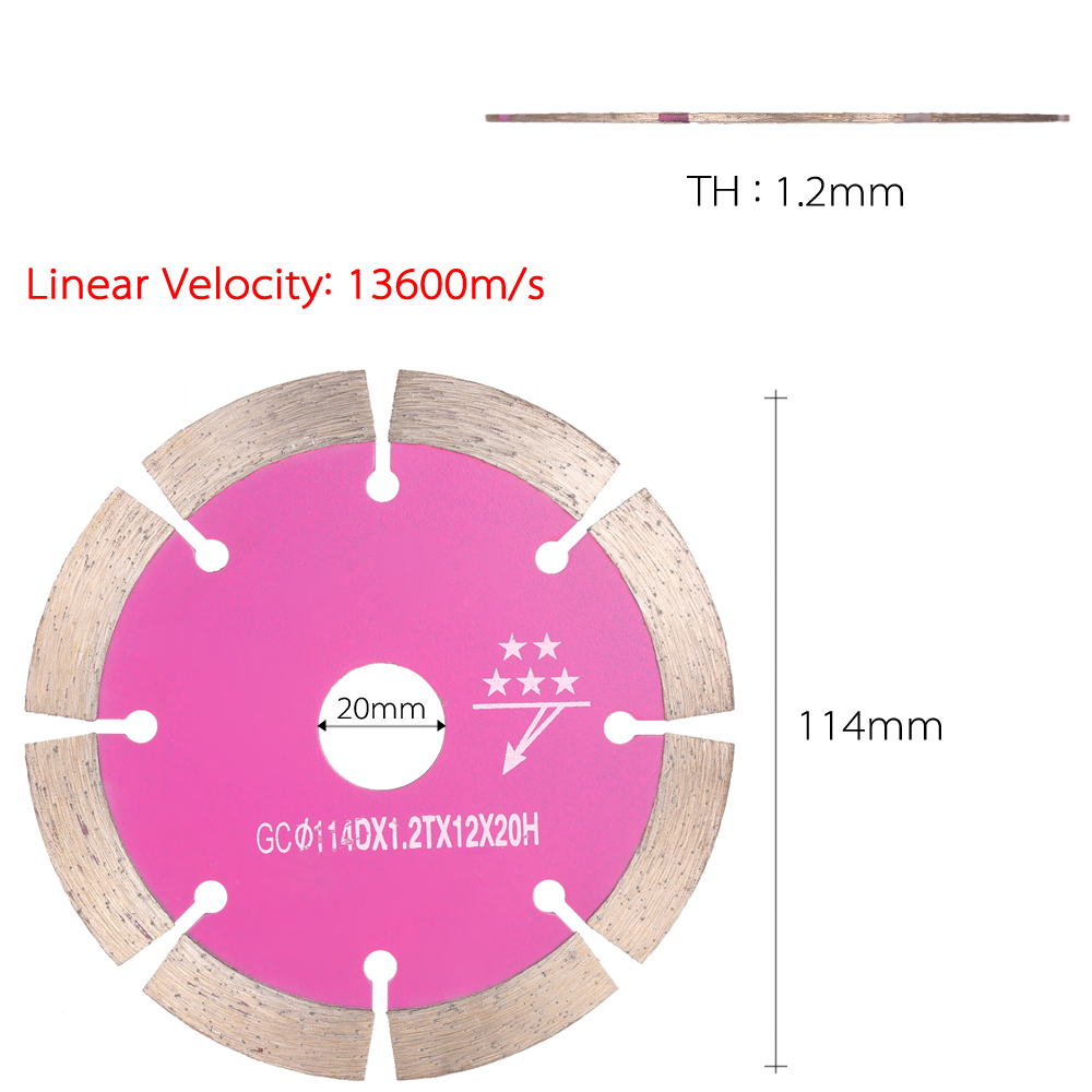 Diamond Saw Blade Grinder Rotary Tools mini Circular Saw Blades Cutting Discs Angle Grinder 114x1.2x20mm Dry Cutting Segmented