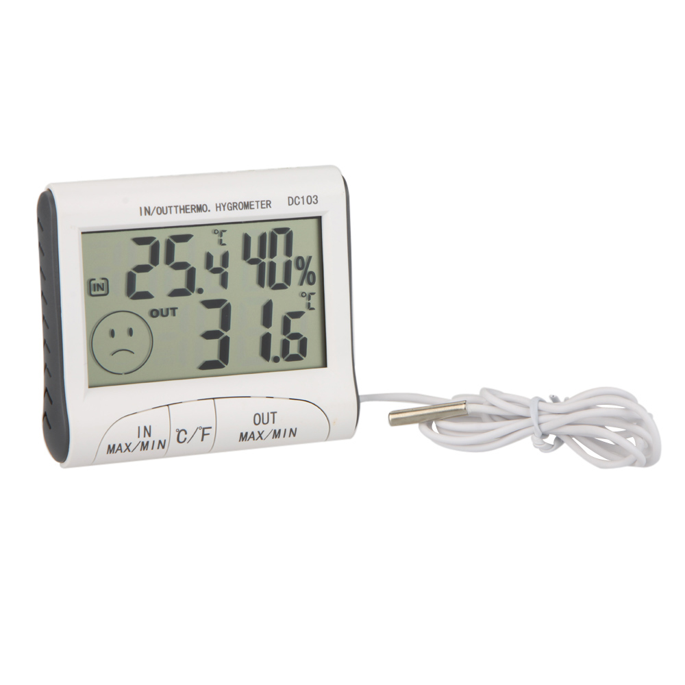Excellent Hygrothermograph Temperature Humidity LCD Digital Thermometer Hygrometer Meter w Wired External Sensor
