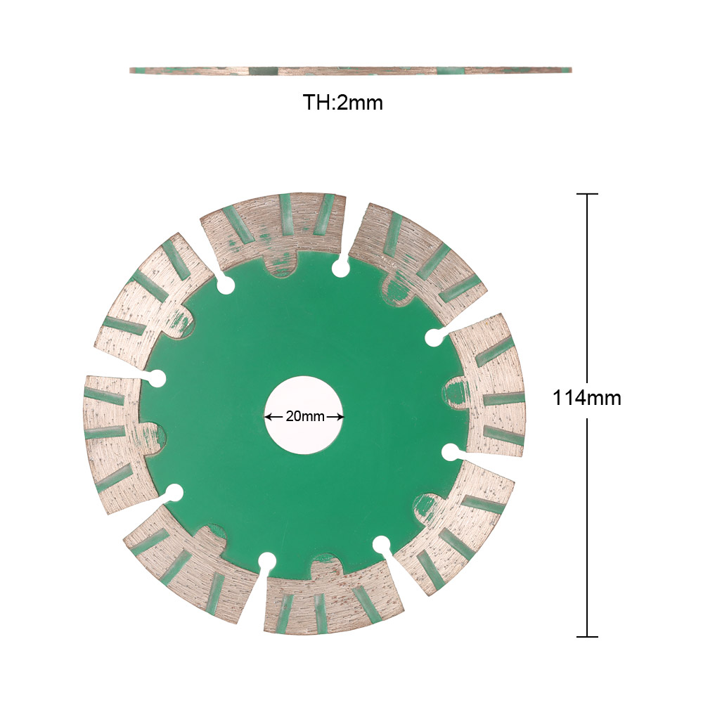 Diamond Saw Blade Granite Tile Grinder Discs Mandrel Cutoff Cutter Power tools multitool 114x2.0x20mm Dry Cutting Segmented