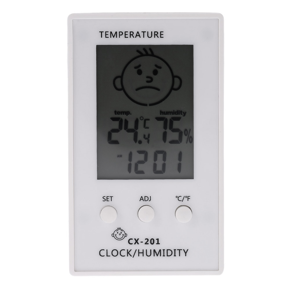 Clock Function Digital Thermometer Hygrometer lCD temperature gauge Temperature Humidity Measurement C F Comfort Level Display