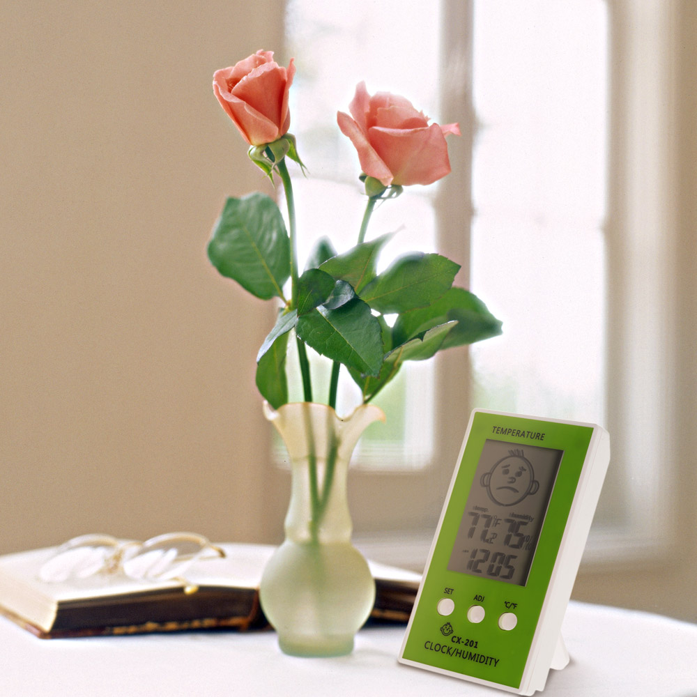 Digital Thermometer Hygrometer Clock Temperature Humidity tester Digital termometro weather station Diagnostic tool C F Display