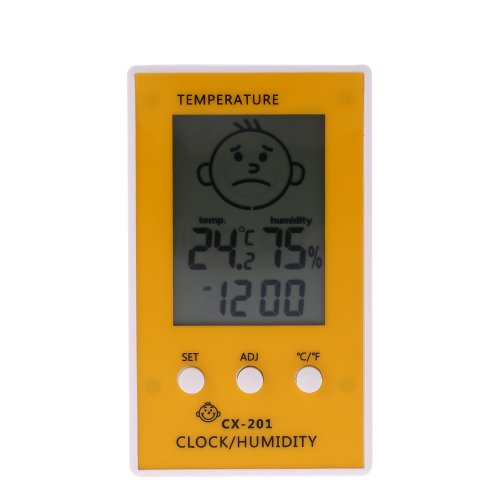 Clock Function Digital Thermometer Hygrometer lCD temperature gauge Temperature Humidity Measurement C F Comfort Level Display