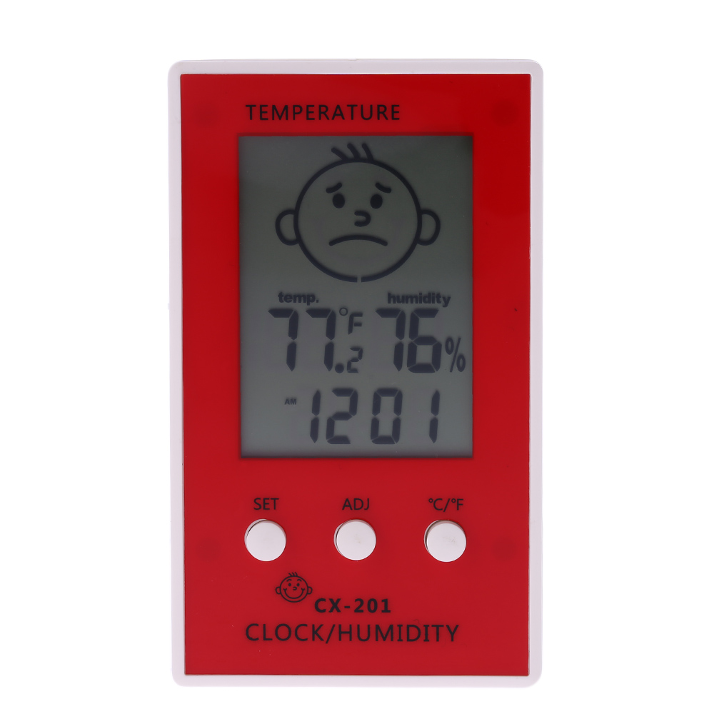 Clock Function Digital Thermometer Hygrometer lCD temperature gauge Temperature Humidity Measurement C F Comfort Level Display